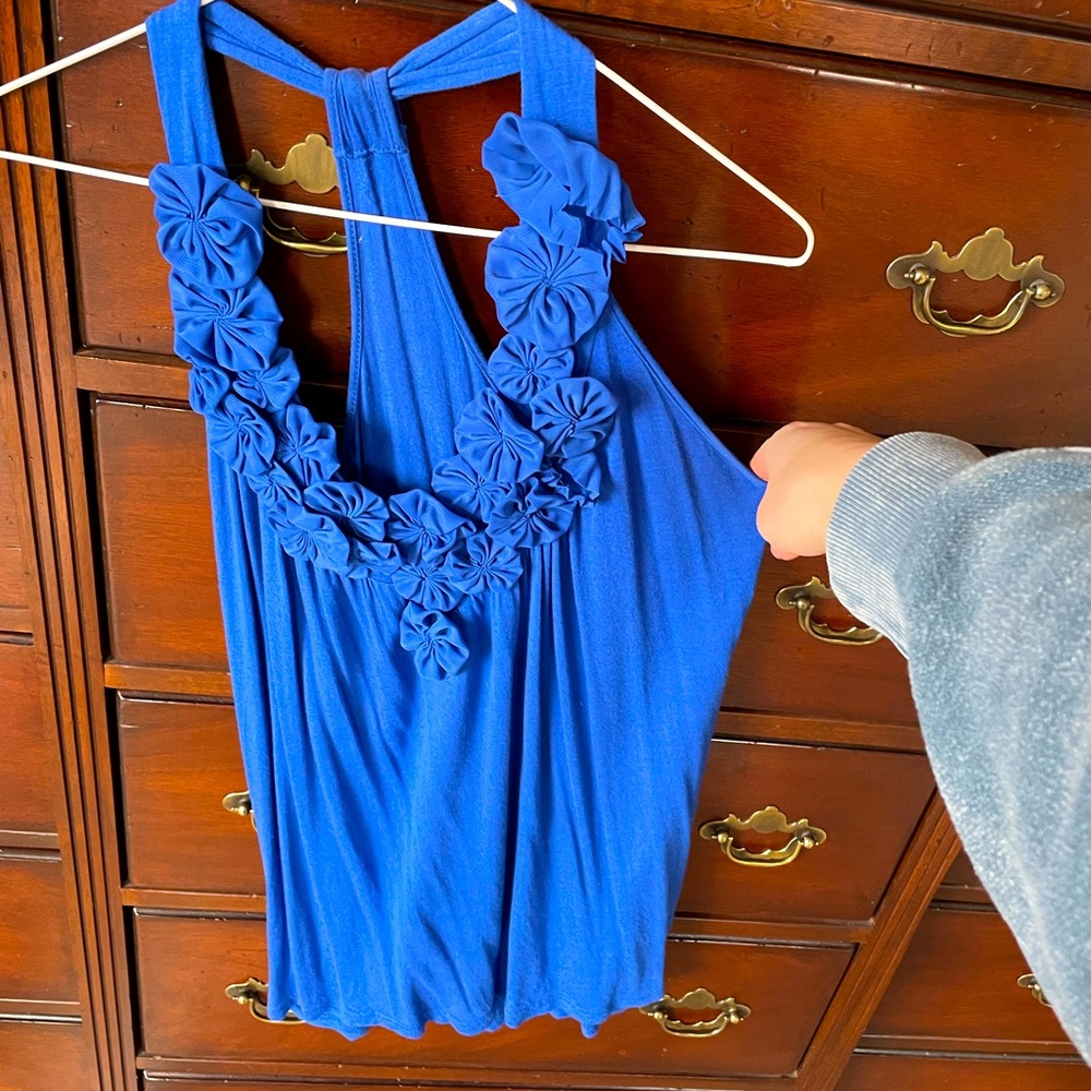 Blue Floral Tank